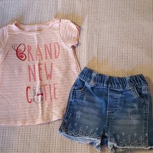 3-6 m shirt and shorts